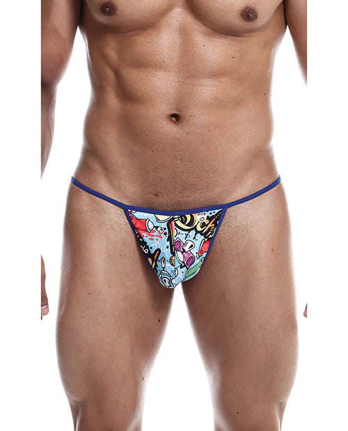 Male Basics Sinful Hipster Wow T Thong G-String Yellow Print MD