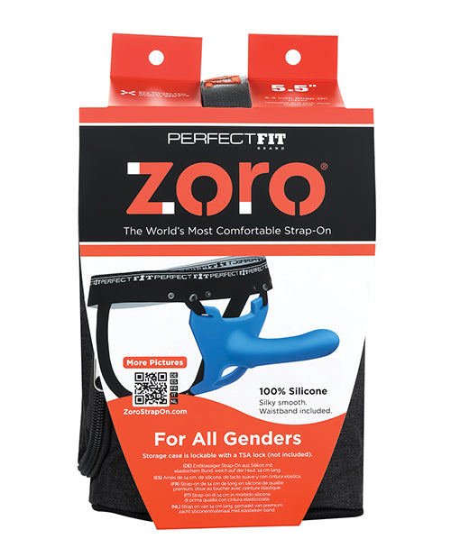 Perfect Fit Zoro 5.5&quot; Strap On w/Case - Blue