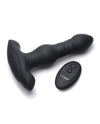 ThunderPlugs Silicone Vibrating &amp; Thrusting Plug w/Remote - Black