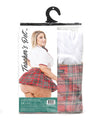 Teacher&#039;s Pet Ms Honor Student School Girl Tie Top, Pleated Skirt, Neck Tie &amp; Hair Bow Red QN