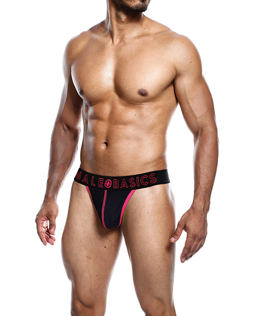 Male Basics Neon Thong  Coral MD