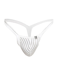 Male Basics Y Buns Thong White Sheer XL