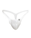 Male Basics Y Buns Thong White Sheer LG