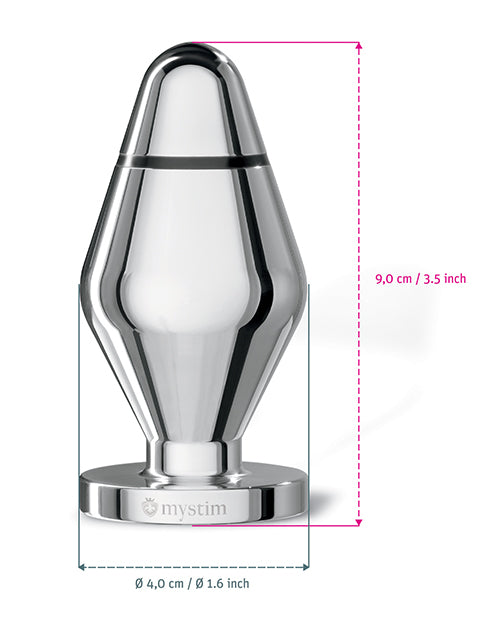 Mystim Little John Buttplug Small Aluminum - Silver