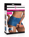 Strap U Booty Shorts 6 & Silicone Dildo Strap-On Harness - Large