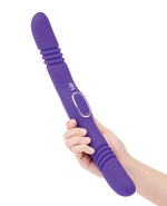 Together Double Delight Double-Ended Vibrating & Thrusting Vibrator - Purple