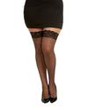 Thigh High Fish Net with Back Seam - Black QN