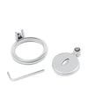 Lockmaster Stainless Steel Inverted Chastity Cage w/Cats Eye - Silver