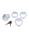 Lockmaster 3.5 & Side Lock See Thru Chastity Cage - Clear