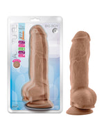 Blush Au Natural 10 inch Big Boy Realistic Dildo w/Balls - Mocha