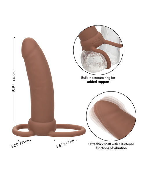 Performance Maxx Rechargeable Thick Dual Penetrator - Brown