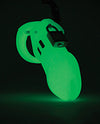 CB-6000 3 1/4&quot; Cock Cage &amp; Lock Set - Glow in the Dark