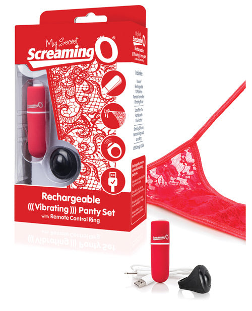 Screaming O My Secret Charged Remote Control Panty - Red