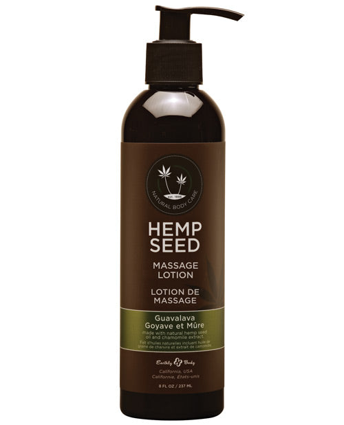 Earthly Body Hemp Seed Massage Lotion - 8 oz Guavalava