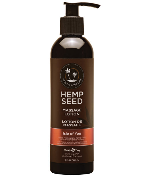 Earthly Body Hemp Seed Massage Lotion - 8 oz Isle of You