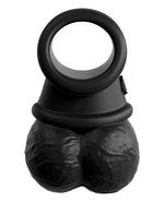 King Cock Elite The Crown Jewels Weighted Swinging Balls - Black