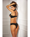 Absolutely Beautiful Stretch Lace Collard Bra & Panty (Goes w/SOH31549) Black 34