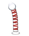 Glas 8; Mr. Swirly Glass Dildo - Red