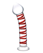 Glas 8; Mr. Swirly Glass Dildo - Red