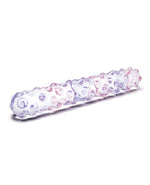 Glas 9; Purple Rose Nubby Glass Dildo - Purple/Pink