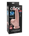 King Cock Plus 7 & Triple Density Cock w/Swinging Balls - Ivory