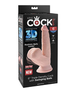 King Cock Plus 6 & Triple Density Cock w/Swinging Balls - Ivory