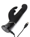 Fifty Shades of Grey Greedy Girl Rechargeable Thrusting G Spot Rabbit Vibrator - Black