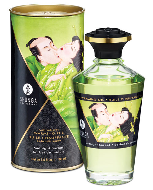 Shunga Warming Oil - 3.5 oz Midnight Sorbet