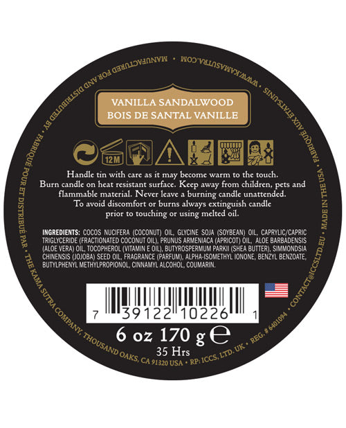 Kama Sutra Ignite Massage Soy Candle - Vanilla Sandalwood