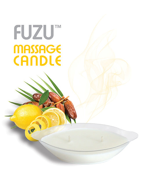 Fuzu Massage Candle - 4 oz Fiji Dates & Lemon Peel