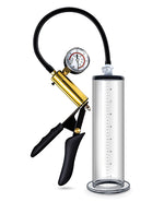 Blush Performance VX6 Vacuum Penis Pump w/Brass Pistol & Pressure Gauge - Clear