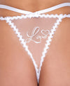 Forever Yours Embroidered Long Line Bra & Panty White SM