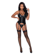 Club Candy Basque & Cheeky Panty Black S/M