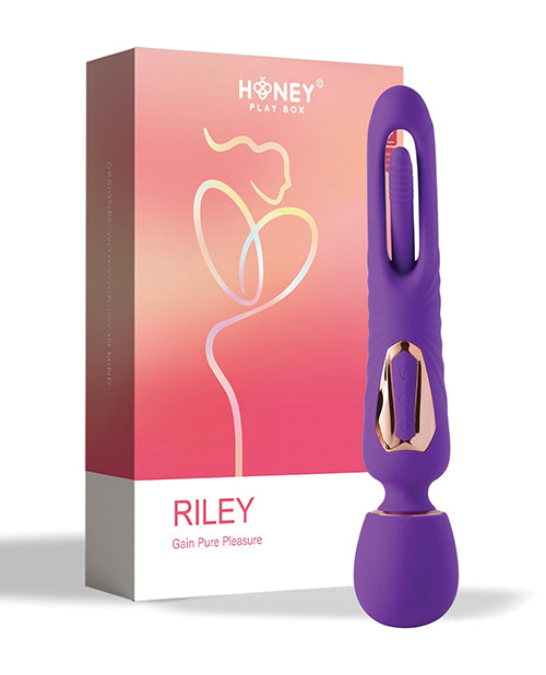 Riley Vibrating Massage Wand & G-Spot Tapping Stimulator - Purple