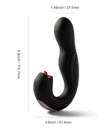 Joi Pro Rotating Head G-Spot Vibrator & Clit Licker w/Remote - Black