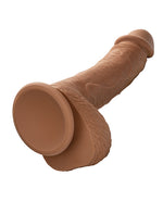 Studs Dual Density Silicone 6.25; Dildo - Brown