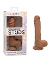 Studs Dual Density Silicone 5; Dildo - Brown