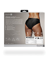 Shots Ouch Vibrating Strap On Hipster - Black M/L