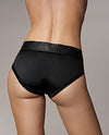 Shots Ouch Vibrating Strap On High-Cut Brief - Black XS/S