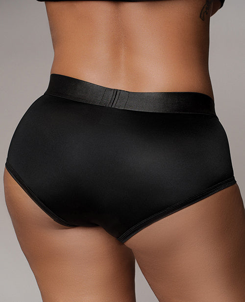 Shots Ouch Vibrating Strap On Brief - Black XL/XXL