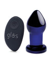 Glas 3.5 & Rechargeable Vibrating Butt Plug - Blue