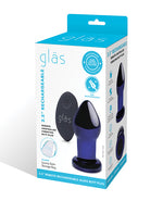 Glas 3.5 & Rechargeable Vibrating Butt Plug - Blue