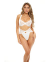 Sadie Underwire Lace Bra & High Waist Panty Bright White MD