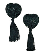 Diamond Reusable Tassel Pasties - Black O/S