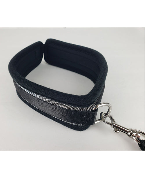 Spartacus Collar & Leash - Neoprene Silver