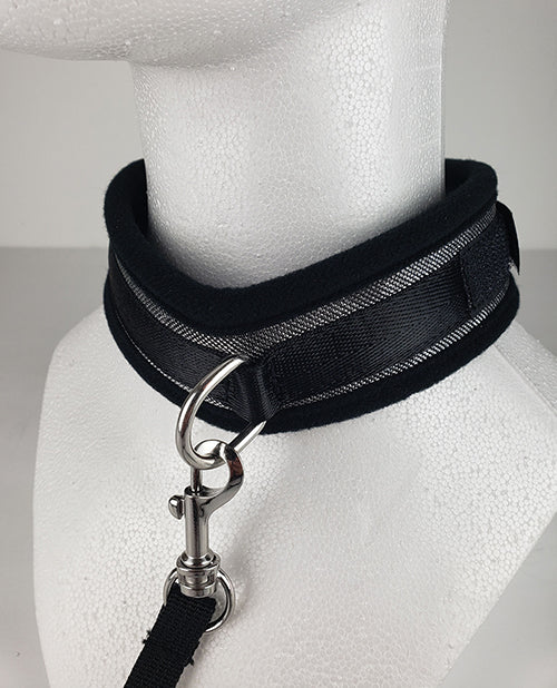 Spartacus Collar & Leash - Neoprene Silver