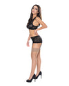 Ooh La Lace Bralette, Garter Skirt & G-String Black S/M