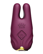 Zalo Nave Vibrating Nipple Clamps - Velvet Purple