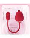 Fuchsia Rose Clit Licking Stimulator &amp; Vibrating Egg - Red