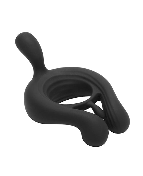 Kairos Vibrating Cock Ring w/ 3 Bullets - Black